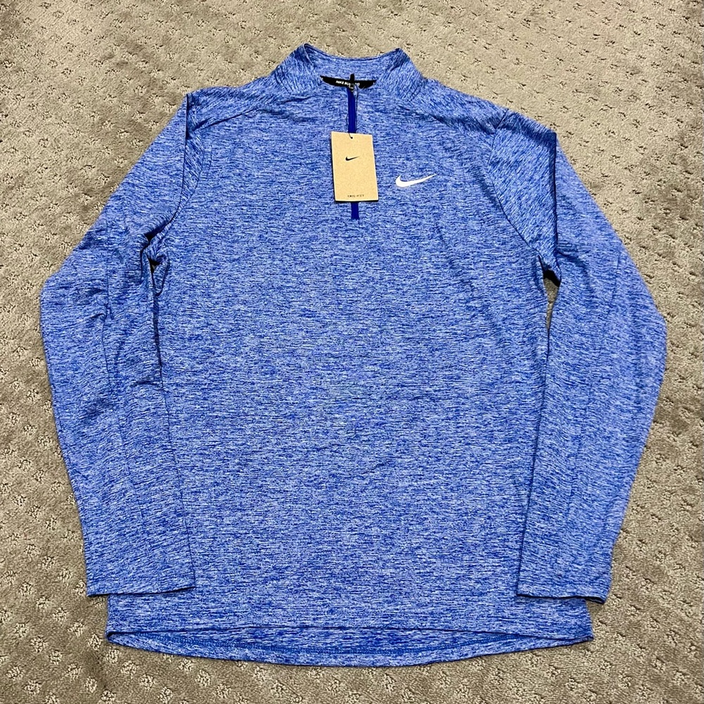 Nike Dri-Fit Element 1/2 Zip Running Pullover Royal Blue Heather Men’s Sizes